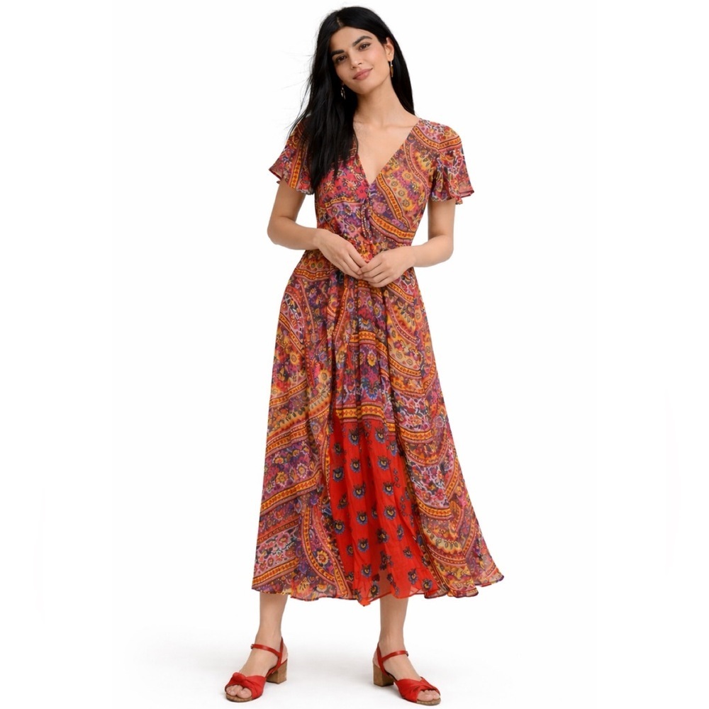 Anthropologie Boho Multicolor Dress